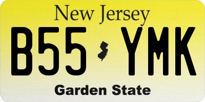 NJ license plate B55YMK