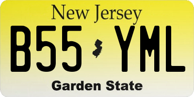 NJ license plate B55YML