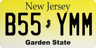 NJ license plate B55YMM