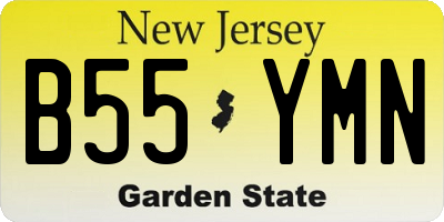 NJ license plate B55YMN