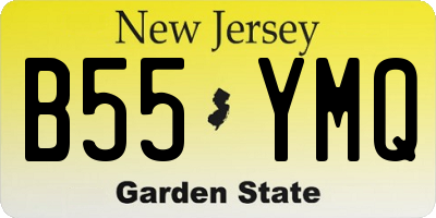 NJ license plate B55YMQ