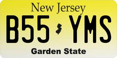 NJ license plate B55YMS