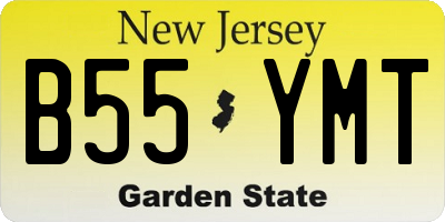 NJ license plate B55YMT