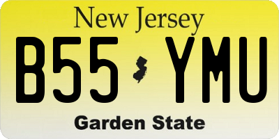 NJ license plate B55YMU
