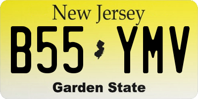 NJ license plate B55YMV