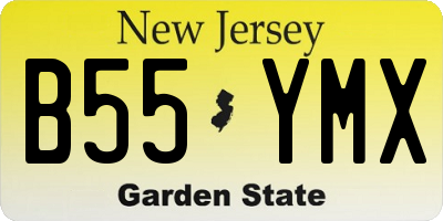 NJ license plate B55YMX