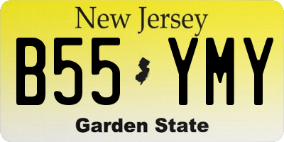 NJ license plate B55YMY