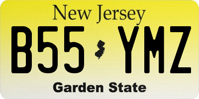 NJ license plate B55YMZ