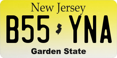 NJ license plate B55YNA