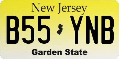 NJ license plate B55YNB