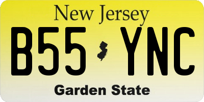 NJ license plate B55YNC