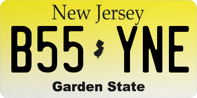 NJ license plate B55YNE