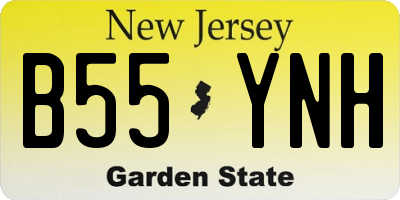 NJ license plate B55YNH
