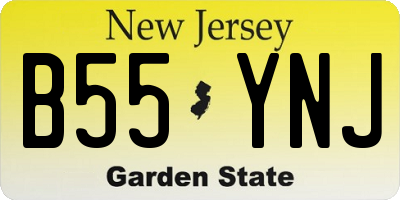 NJ license plate B55YNJ