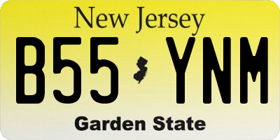 NJ license plate B55YNM