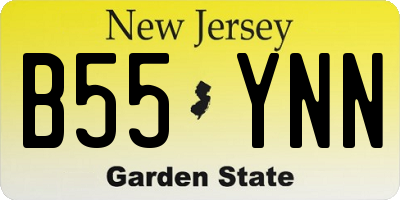 NJ license plate B55YNN
