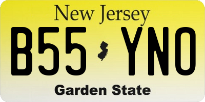 NJ license plate B55YNO