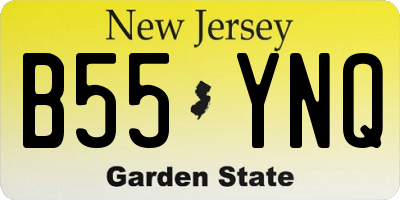 NJ license plate B55YNQ