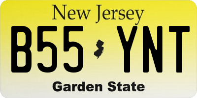 NJ license plate B55YNT