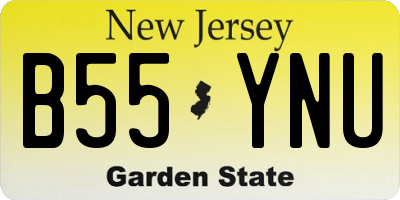 NJ license plate B55YNU