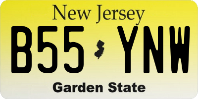 NJ license plate B55YNW