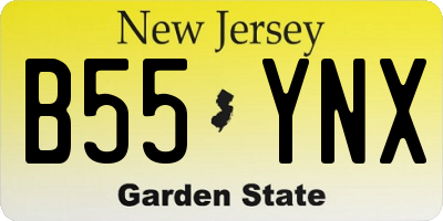 NJ license plate B55YNX