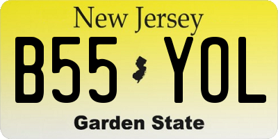 NJ license plate B55YOL