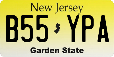 NJ license plate B55YPA