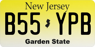 NJ license plate B55YPB
