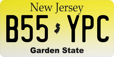 NJ license plate B55YPC