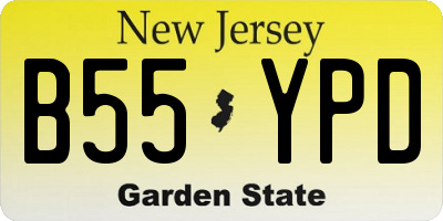 NJ license plate B55YPD