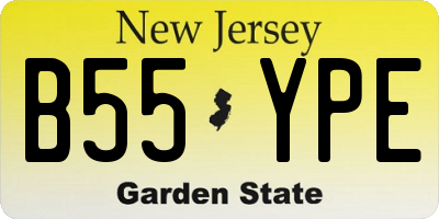 NJ license plate B55YPE