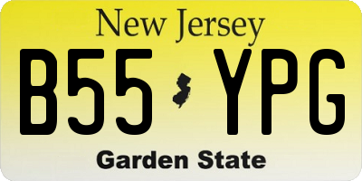 NJ license plate B55YPG