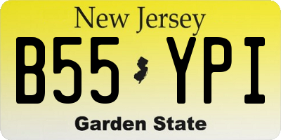 NJ license plate B55YPI