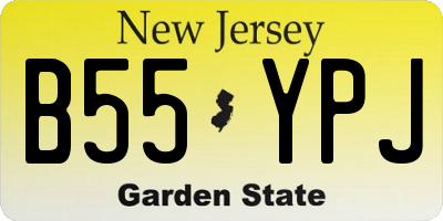 NJ license plate B55YPJ