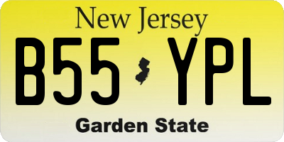 NJ license plate B55YPL