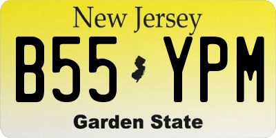 NJ license plate B55YPM