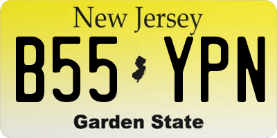 NJ license plate B55YPN