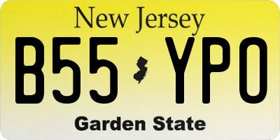 NJ license plate B55YPO