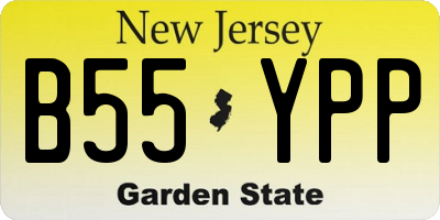 NJ license plate B55YPP