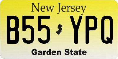 NJ license plate B55YPQ