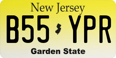 NJ license plate B55YPR