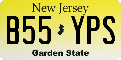 NJ license plate B55YPS