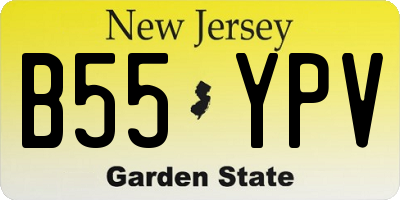 NJ license plate B55YPV