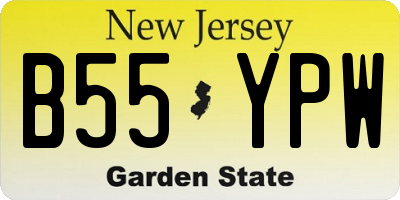 NJ license plate B55YPW