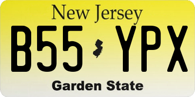 NJ license plate B55YPX