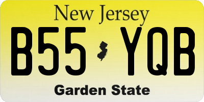 NJ license plate B55YQB