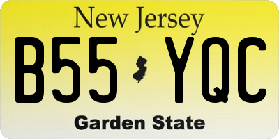 NJ license plate B55YQC