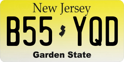 NJ license plate B55YQD
