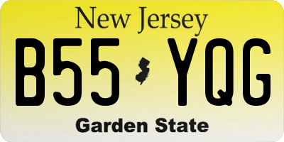NJ license plate B55YQG
